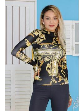 Maleta Dama Evelina Negru Auriu